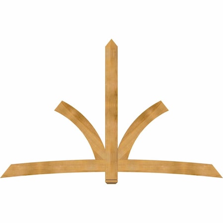 Ekena Millwork Davenport Rough Sawn Timber Gable Bracket, Western Red Cedar, 108"W x 68"H x 2"D x 6"F, 15/12 Pitch GBW108X68X0206DAV00RWR